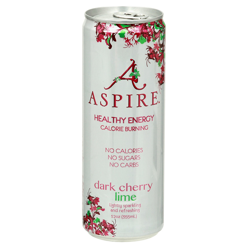 Calories in Aspire Dark Cherry Lime Energy Drink, 12 oz