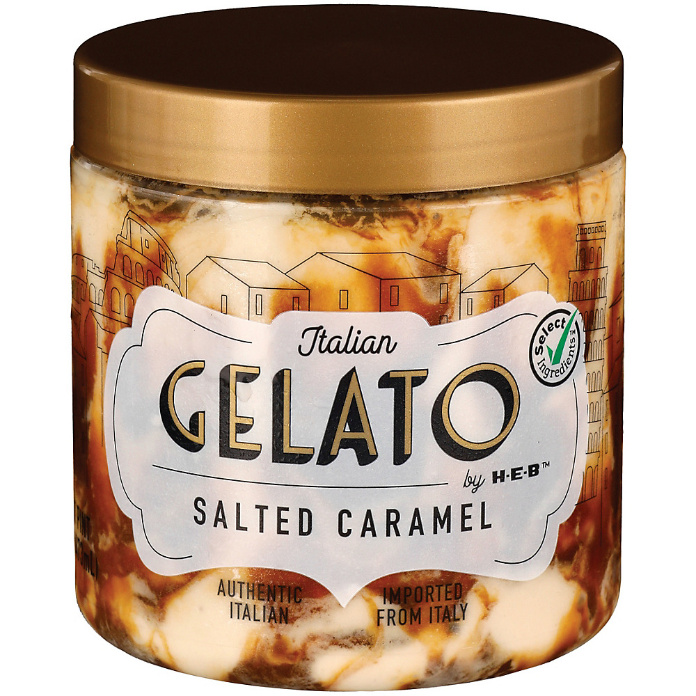 Calories in Italian Gelato by H-E-B Salted Caramel Frozen Dessert, 16 oz