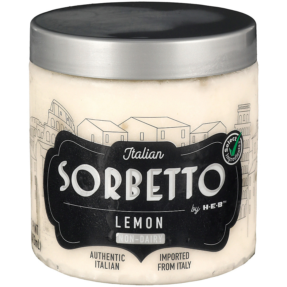 Calories in Italian Sorbetto by H-E-B Lemon Non-Dairy Frozen Dessert, 16 oz