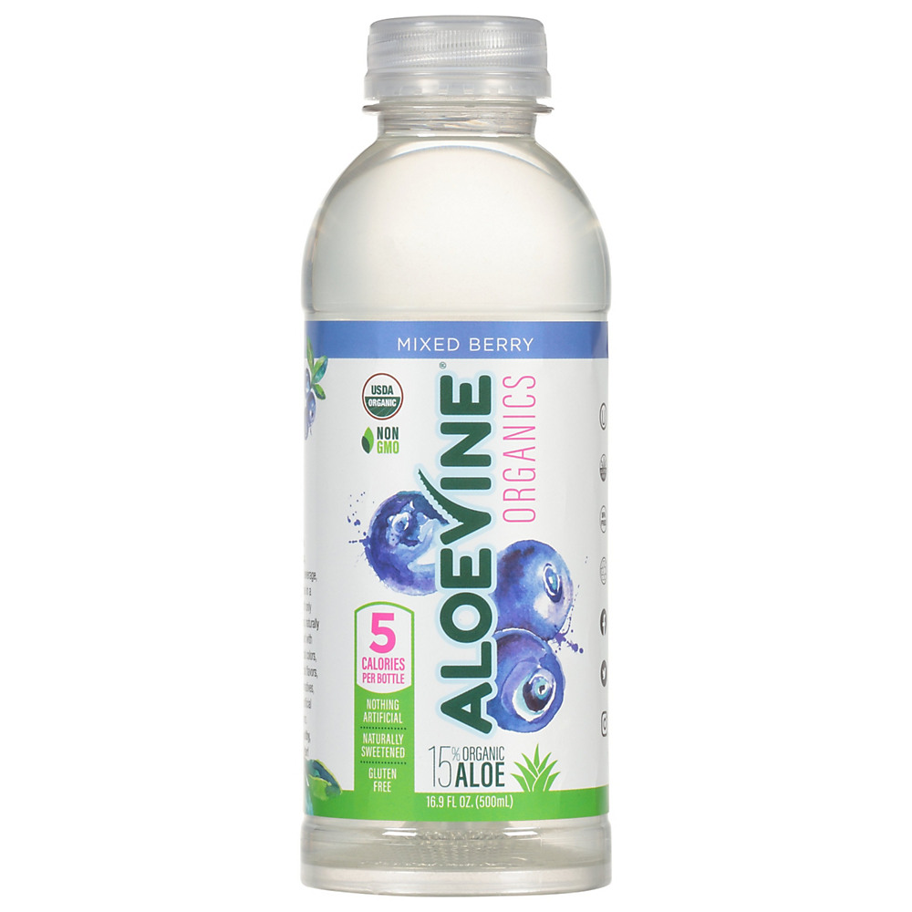 Calories in Aloevine Organics Mixed Berry Aloe Vera Drink, 16.9 oz