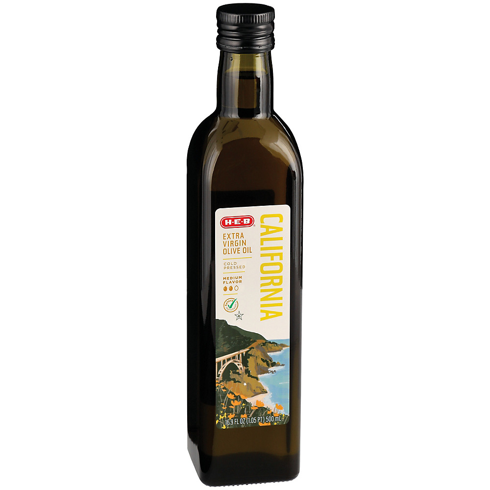Calories in H-E-B California Extra Virgin Olive Oil, 16.9 oz