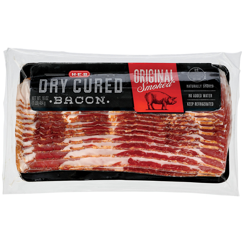 Calories in H-E-B Dry Cured Original Bacon, 16 oz
