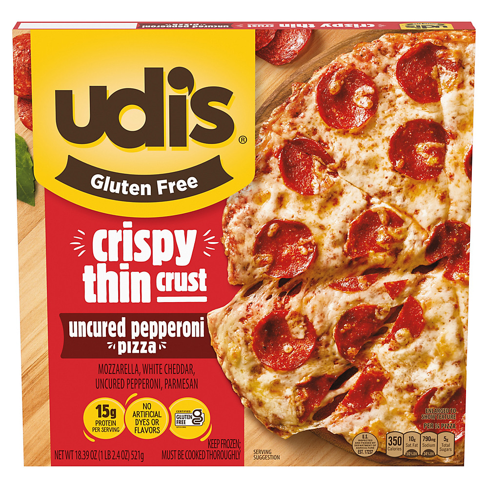 Calories in Udi's Gluten Free Pepperoni Pizza, 18.39 oz