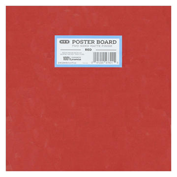 H-E-B Dual Sided Matte Poster Board - Red, 22" x 28"