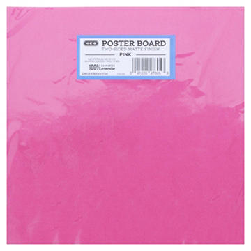 H-E-B Dual Sided Matte Poster Board - Pink, 22" x 28"