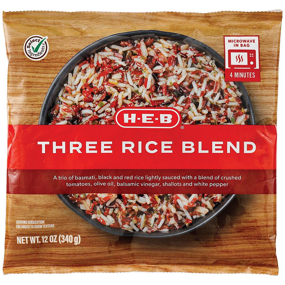 Calories in H-E-B Three Rice Blend, 12 oz