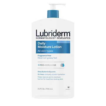 Lubriderm Daily Moisture Lotion + Pro-Ceramide - Unscented, 24 oz