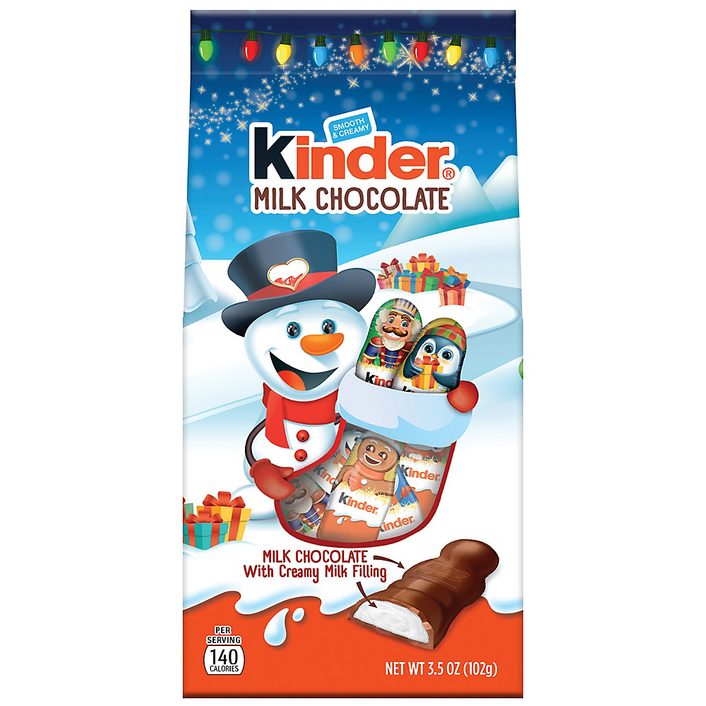 Calories in Kinder Milk Chocolate with Creamy Milk Filling Chocolates Holiday Gift Box, 3.5 oz