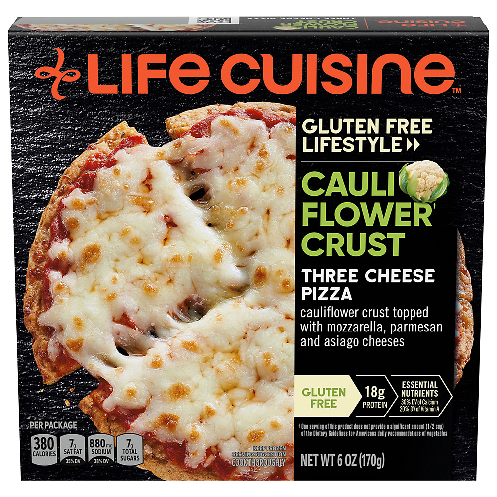 Calories in Life Cuisine Cauliflower Crust Cheese Pizza, 6 oz