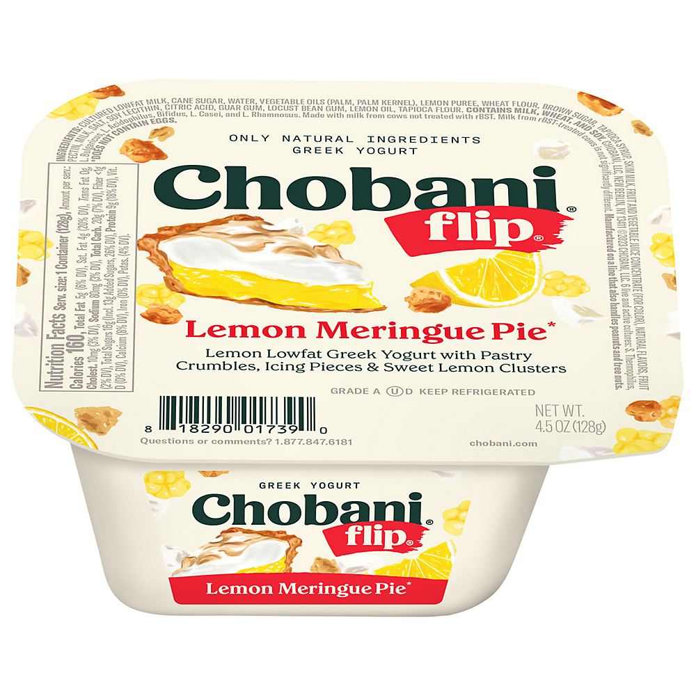 Calories in Chobani Flip Low-Fat Lemon Meringue Pie Greek Yogurt, 5.3 oz