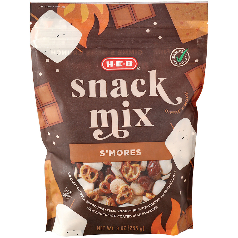 Calories in H-E-B Select Ingredients S'mores Snack Mix, 9 oz