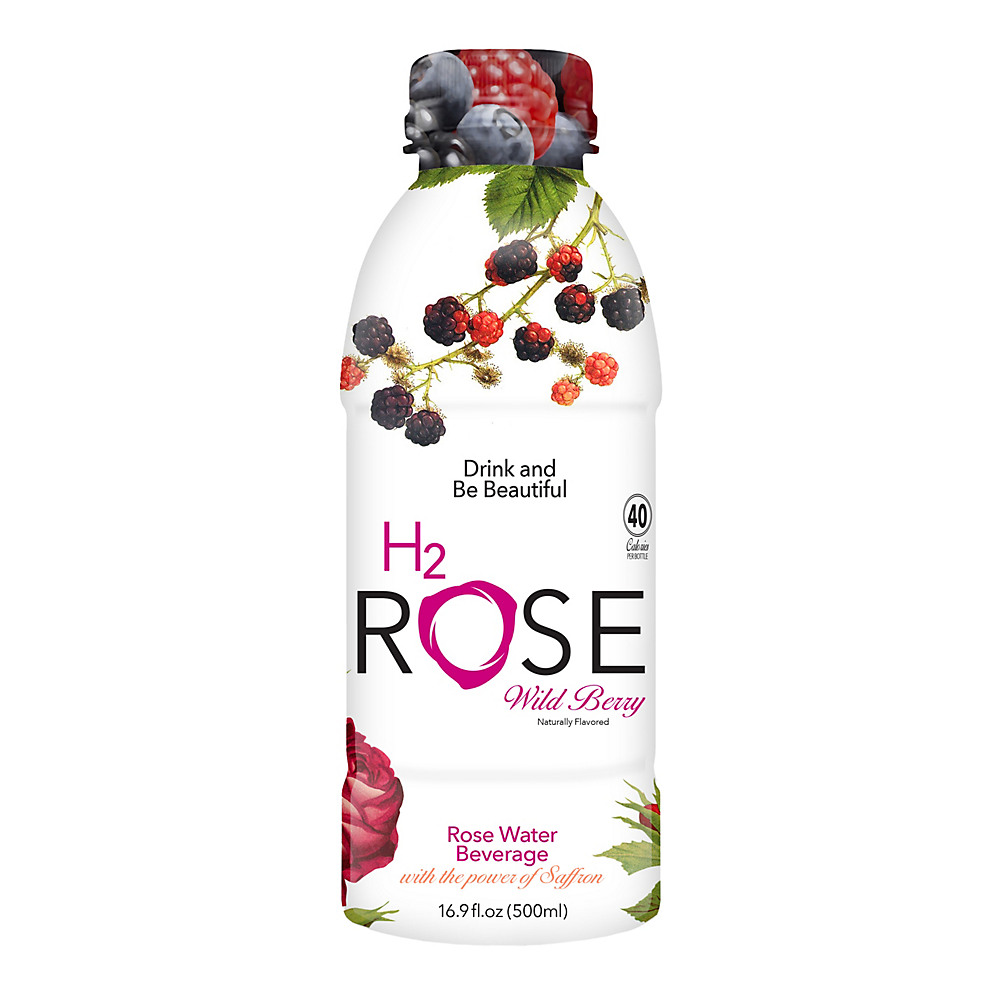 Calories in H2Rose Wild Berry Rose Water Beverage, 16.9 oz