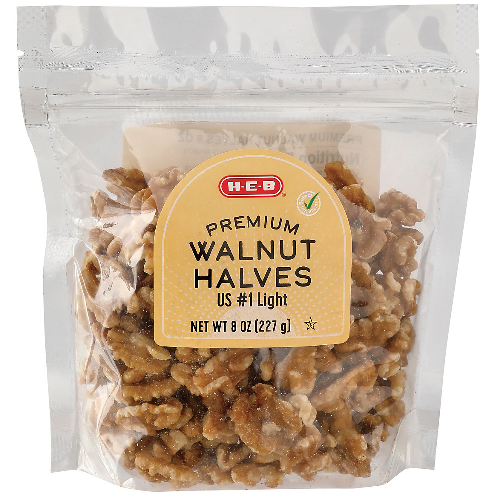 Calories in H-E-B Premium Walnut Halves, 8 oz