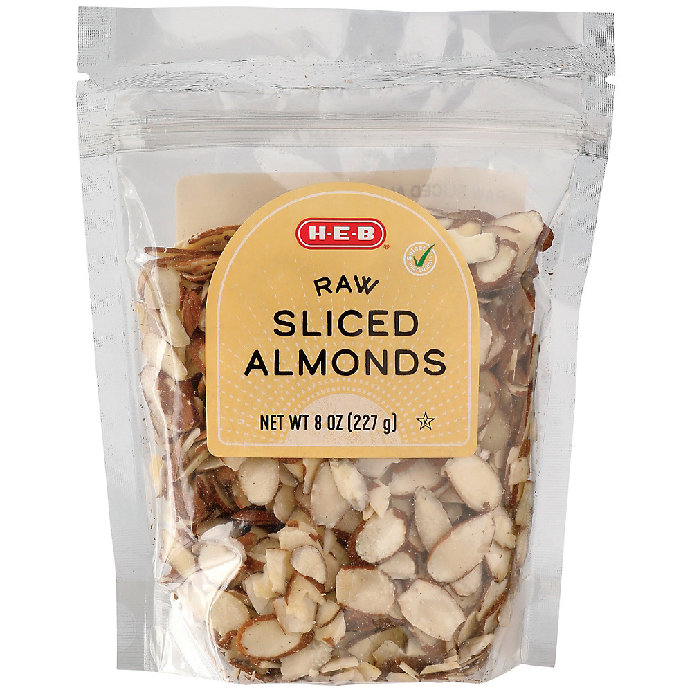 Calories in H-E-B Natural Sliced Almonds, 8 oz