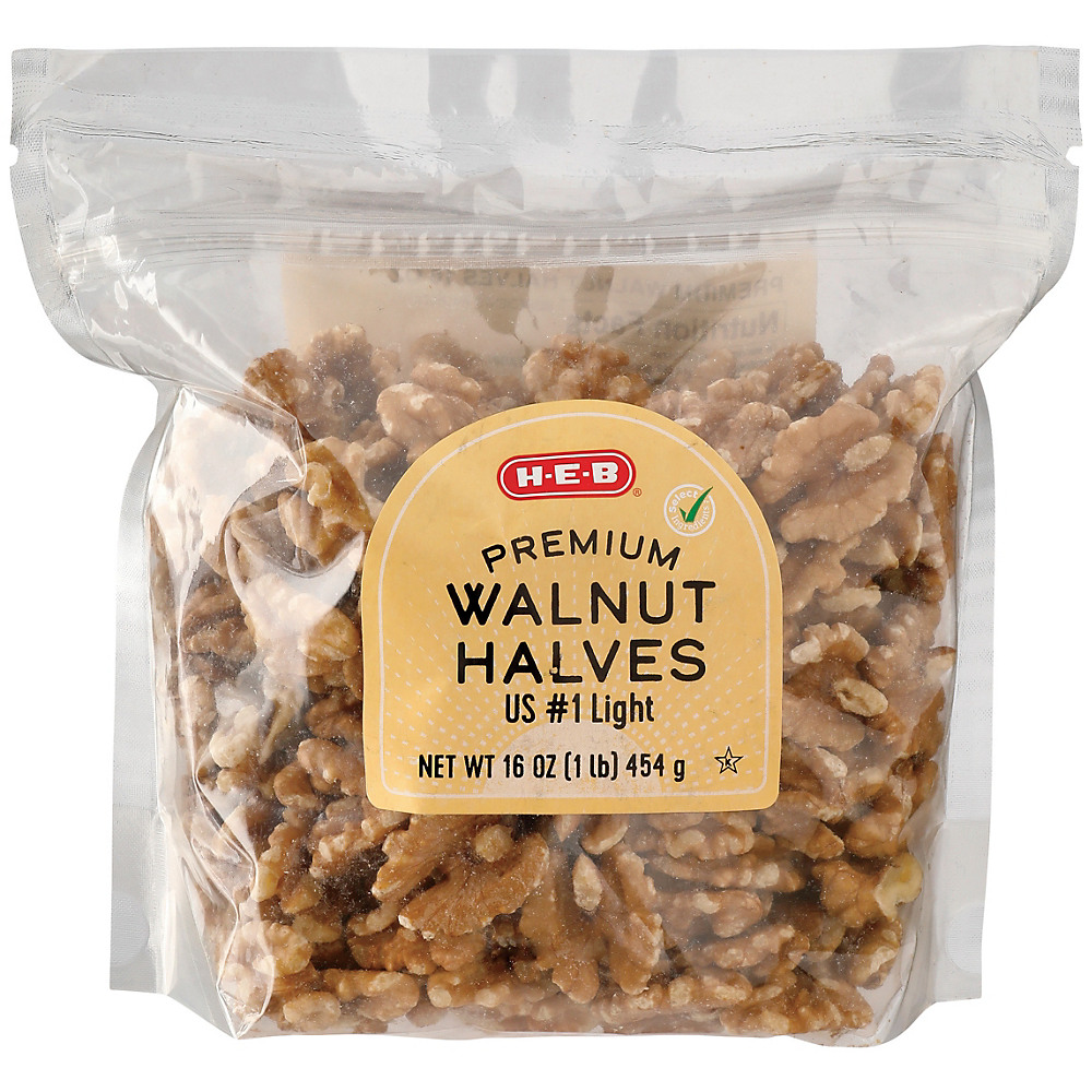 Calories in H-E-B Walnut Halves, 16 oz