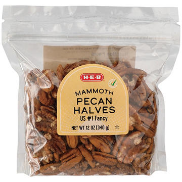 H-E-B Mammoth Pecan Halves, 12 oz