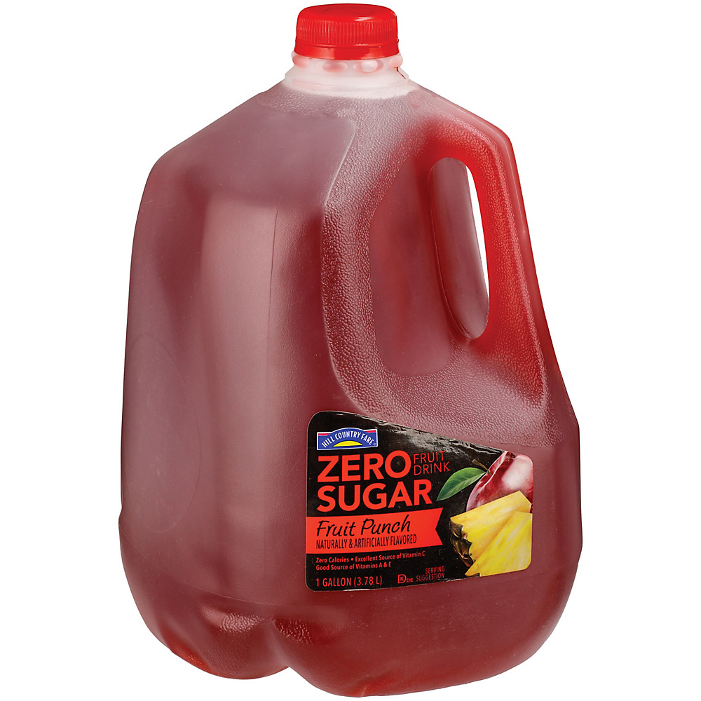 Calories in Hill Country Fare Zero Sugar Fruit Punch Drink, 1 gal