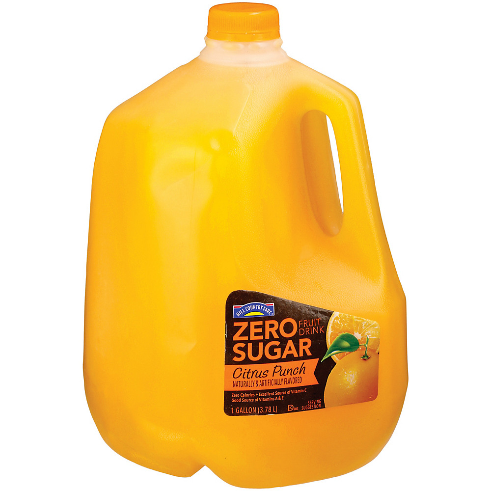 Calories in Hill Country Fare Zero Sugar Citrus Punch Drink, 1 gal
