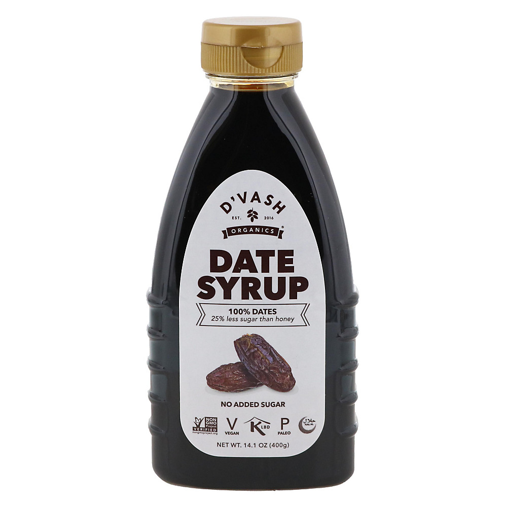 Calories in D'vash Organics Date Syrup Squeeze Bottle, 14.1 oz