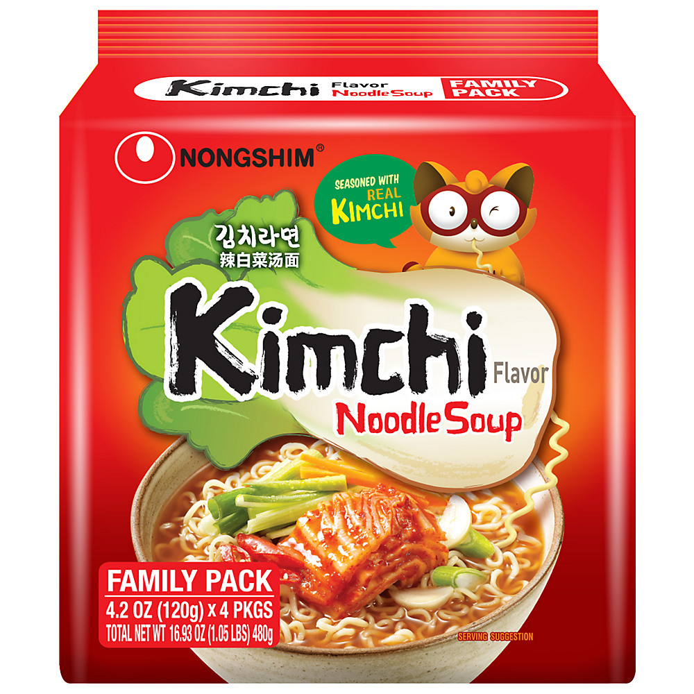 Calories in Nongshim Kimchi Noodle Soup Family Pack, 4 ct