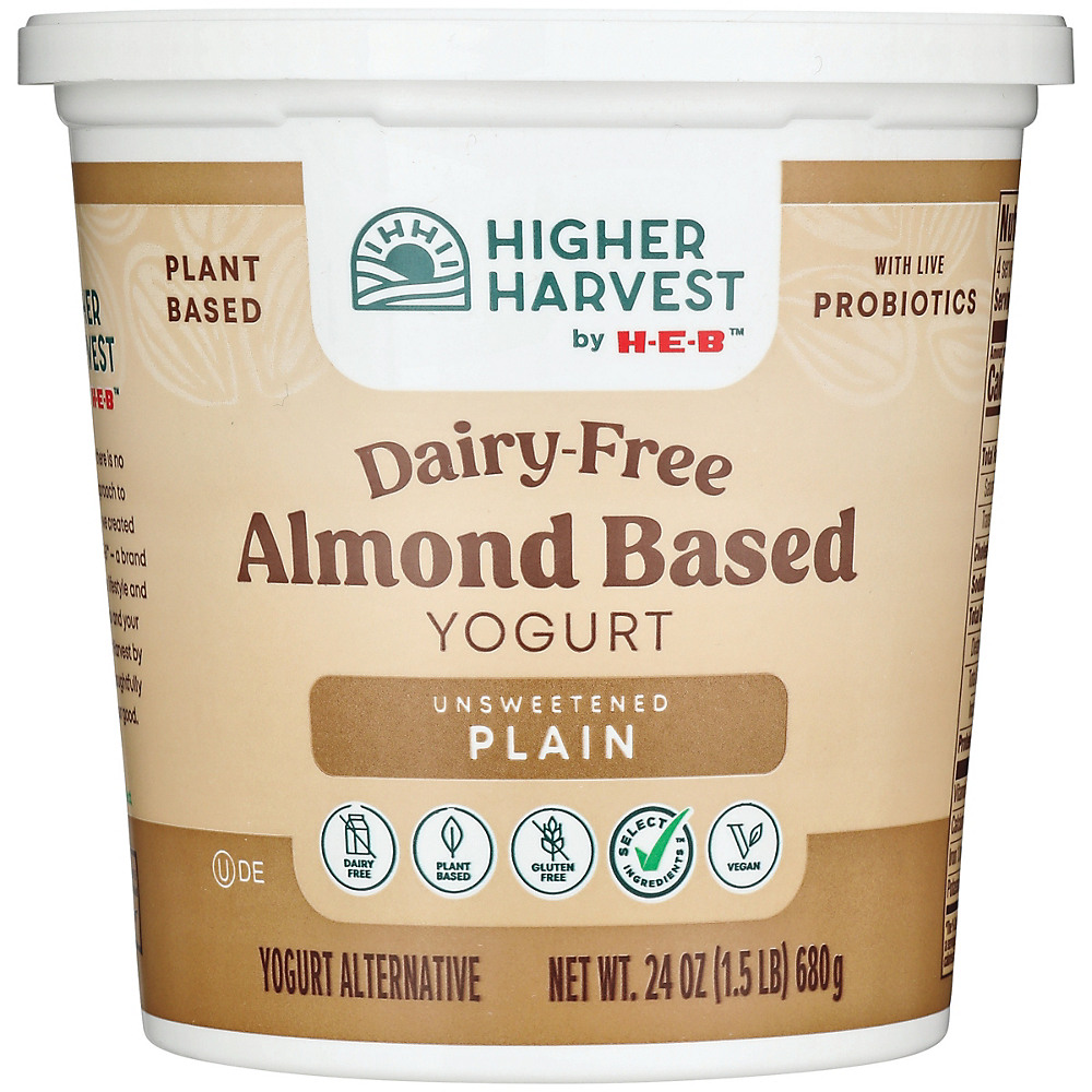 Calories in H-E-B Select Ingredients Plain Almond Milk Yogurt, 24 oz