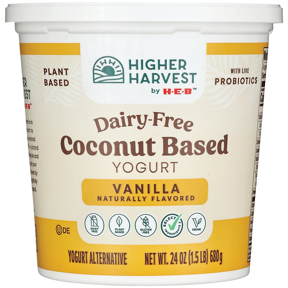 Calories in H-E-B Select Ingredients Vanilla Coconut Milk Yogurt, 24 oz