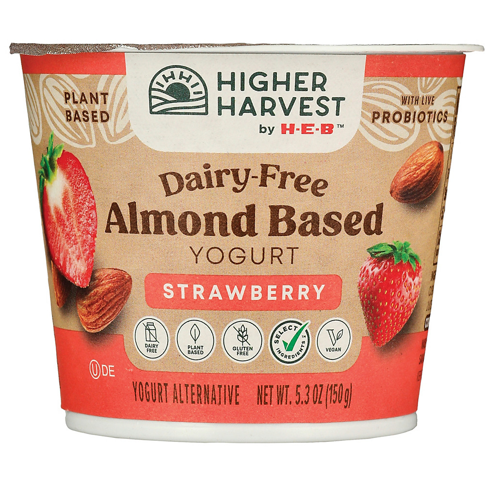 Calories in H-E-B Select Ingredients Strawberry Almond Milk Yogurt, 5.3 oz