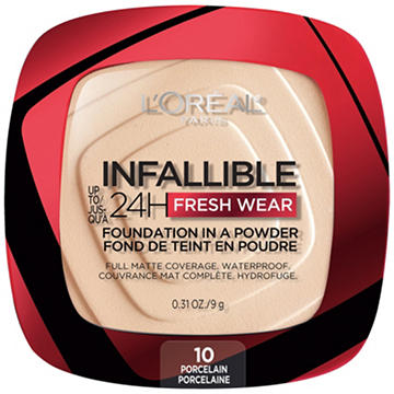 L'Oréal Paris Infallible Up to 24H Fresh Wear Foundation in a Powder Porcelain, 0.31 oz