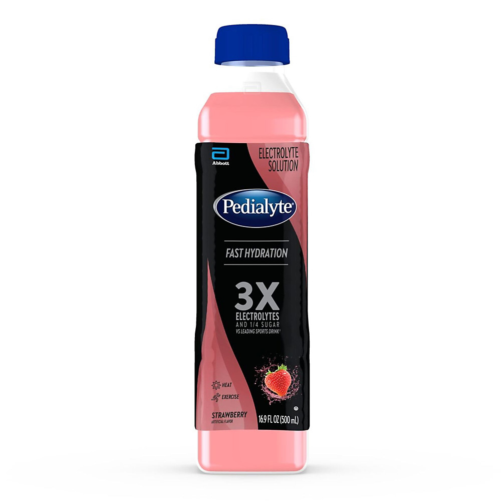 Calories in Pedialyte Electrolyte Solution Strawberry Ready-to-Drink, 16.9 oz