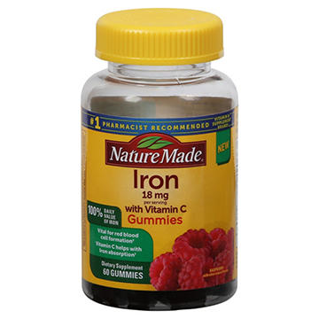 Nature Made Iron + Vitamin C Adult Gummies, 60 ct