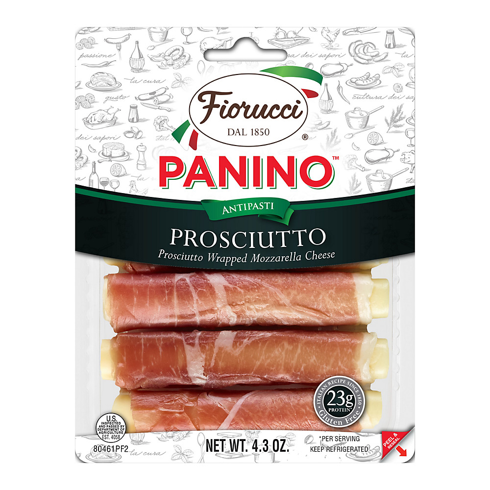 Calories in Fiorucci Prosciutto & Mozzarella Panino, 4.3 oz