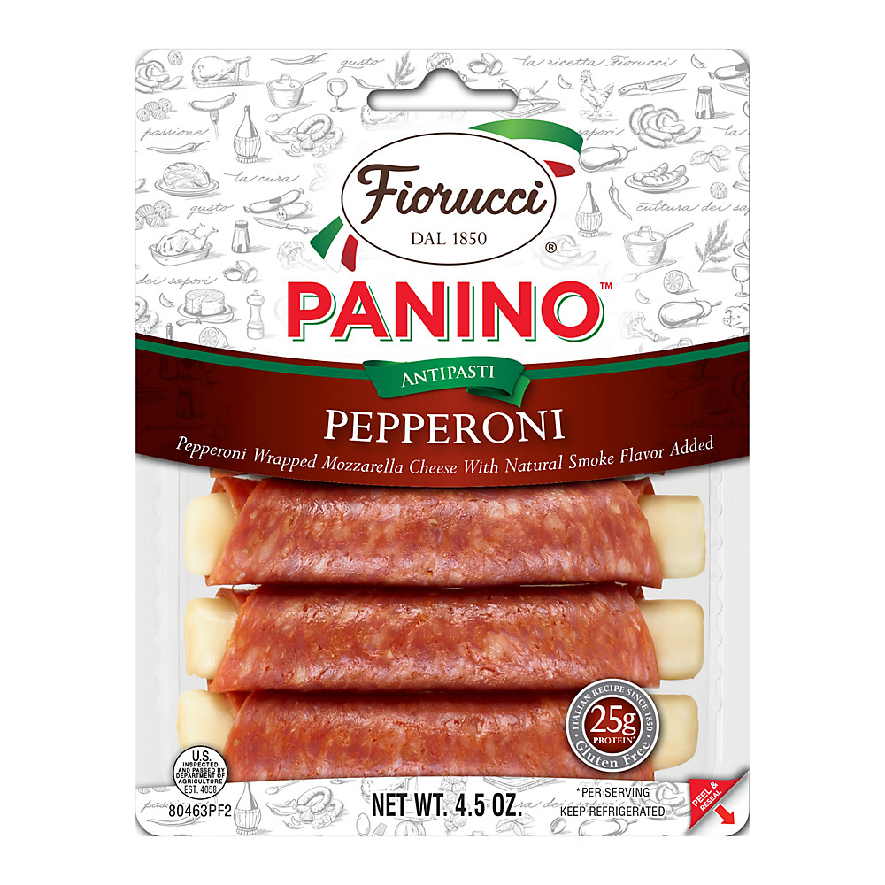 Calories in Fiorucci Pepperoni & Mozzarella Panino, 4.5 oz