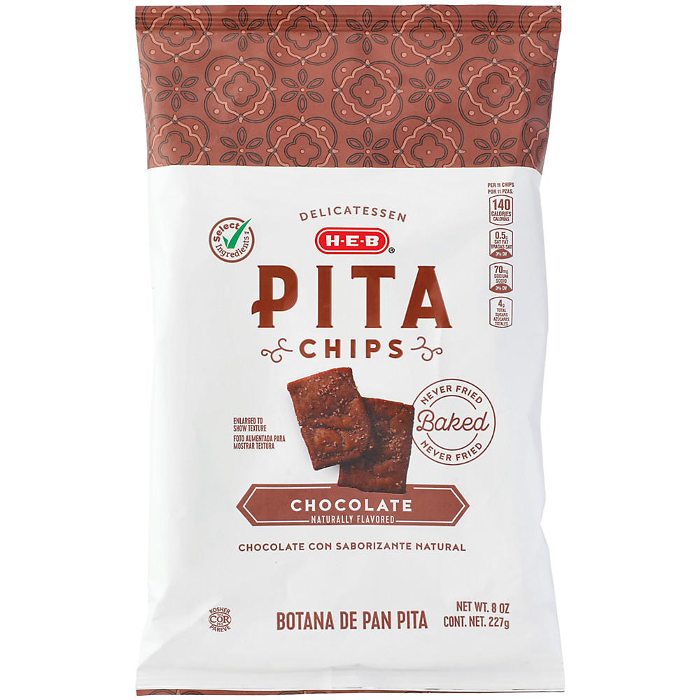 Calories in H-E-B Chocolate Pita Chips, 8 oz