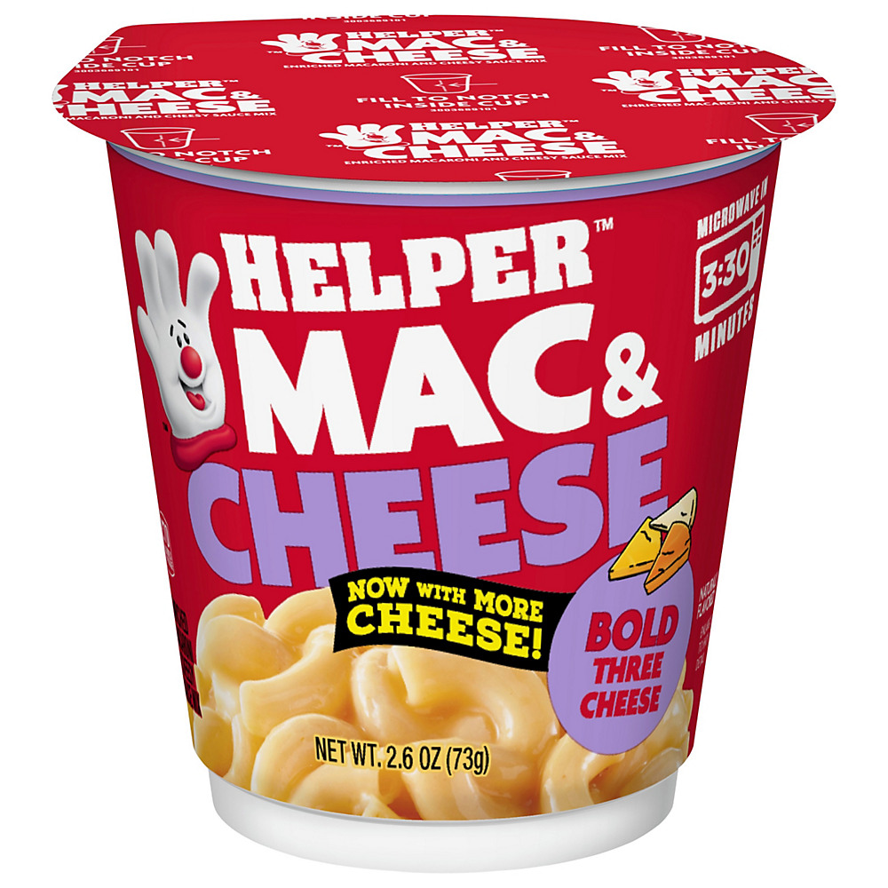 Calories in Helper Triple Cheese Mac & Cheese Cup, 2.6 oz