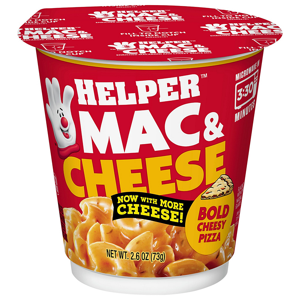 Calories in Helper Cheesy Pizza Mac & Cheese Cup, 2.6 oz