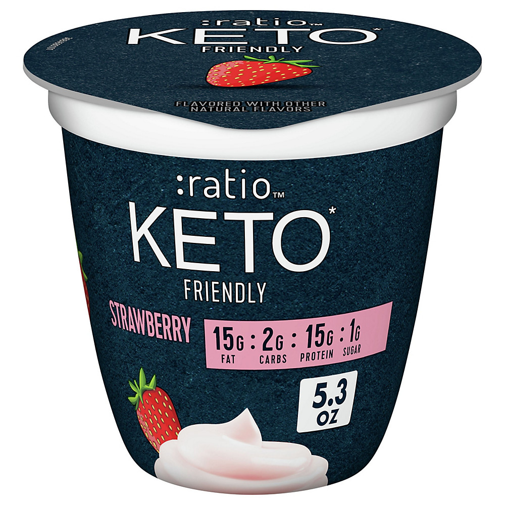 Calories in Yoplait :ratio Keto Friendly Strawberry Yogurt, 5.3 oz