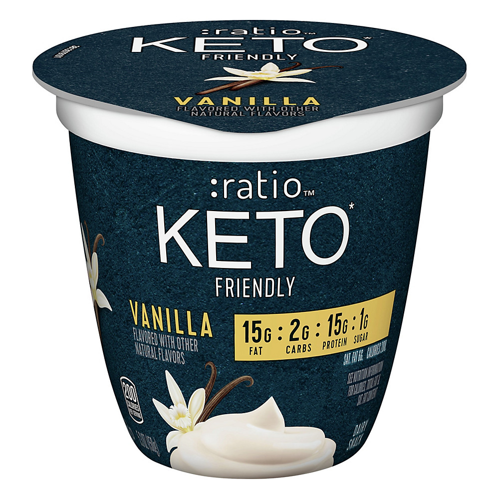 Calories in Yoplait :ratio Keto Friendly Vanilla Yogurt, 5.3 oz
