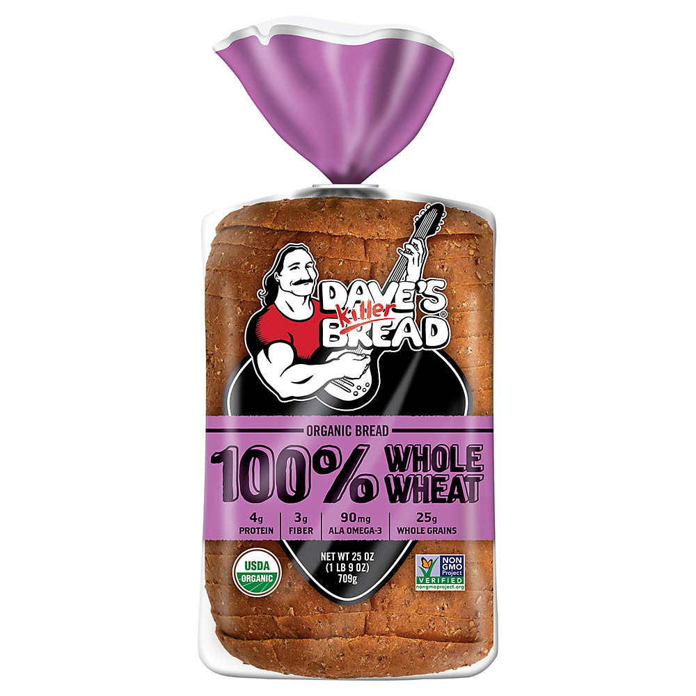 Calories in Dave's Killer Bread 100% Whole Wheat, 25.00 oz