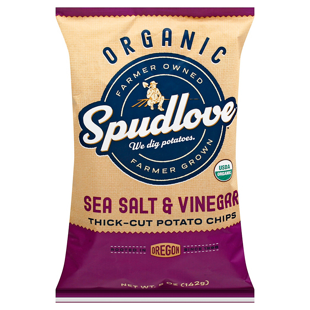 Calories in Spudlove Organic Sea Salt & Vinegar Potato Chips, 5 oz