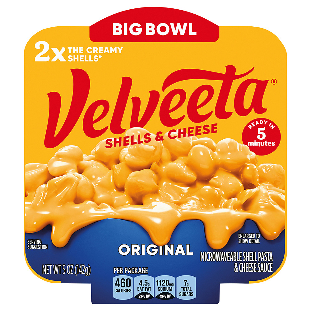 Calories in Kraft Velveeta Original Shells & Cheese Big Bowl, 5 oz