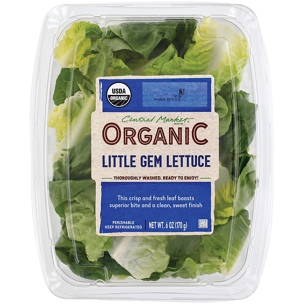 Calories in Central Market Organic Little Gem Lettuce, 6 oz