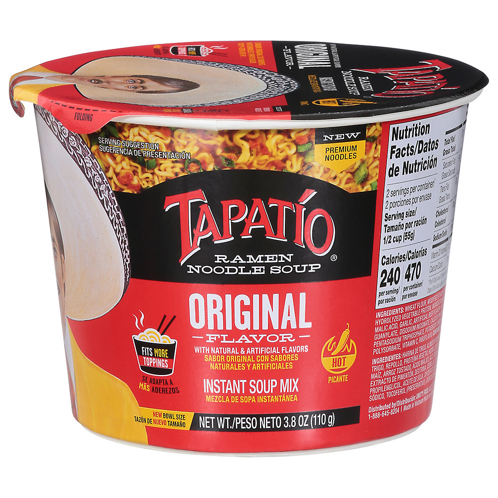 Calories in Tapatio Original Ramen Noodle Soup Bowl, 3.7 oz