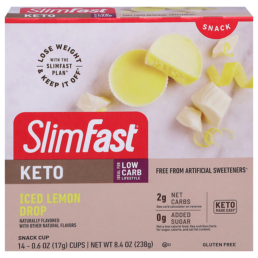 Calories in Slimfast Keto Fat Bomb Slimfast Keto White Coconut Lemon Fat Bomb, 14