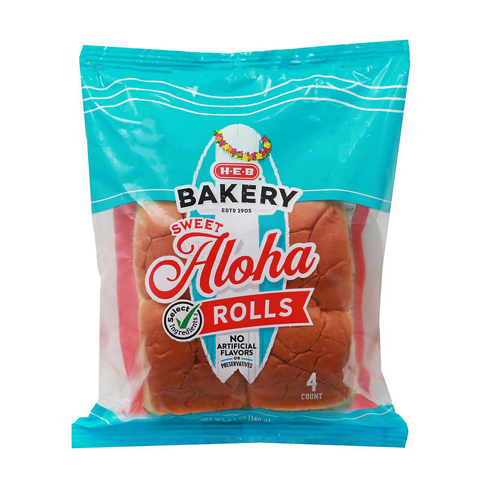 Calories in H-E-B Select Ingredients Sweet Aloha Rolls, 4 ct