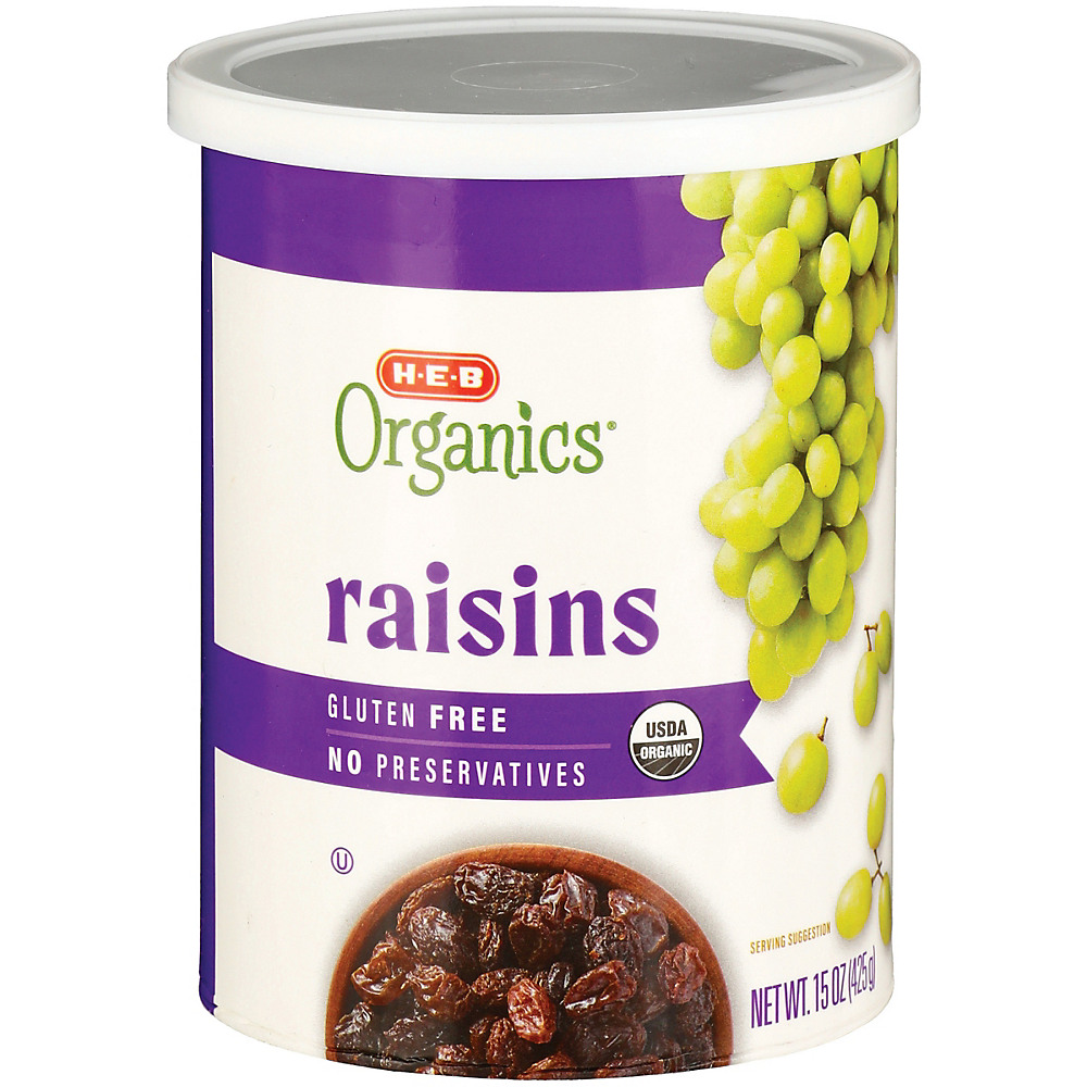 Calories in H-E-B Organics Raisins, 15 oz