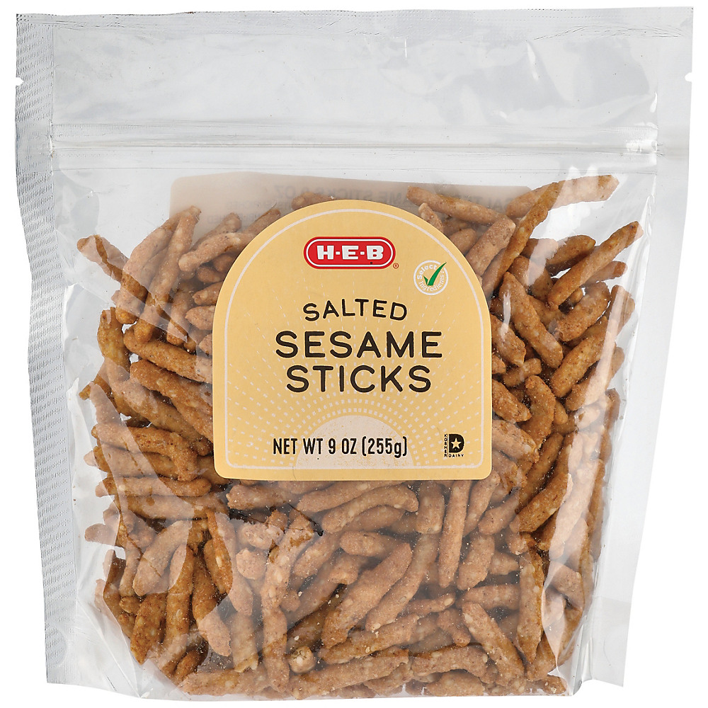 Calories in H-E-B Salted Sesame Sticks, 9 oz