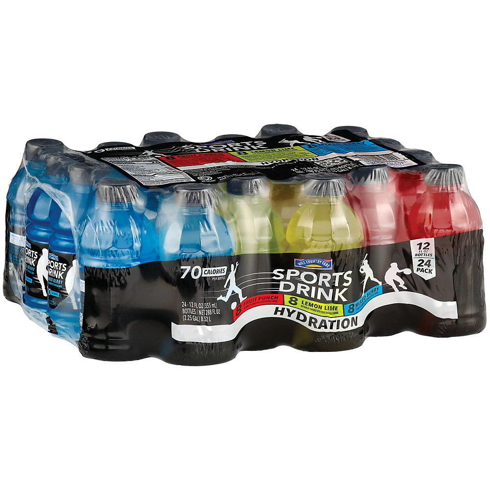 Calories in Hill Country Fare Sports Drink Variety Pack 12 oz Bottles, 24 pk