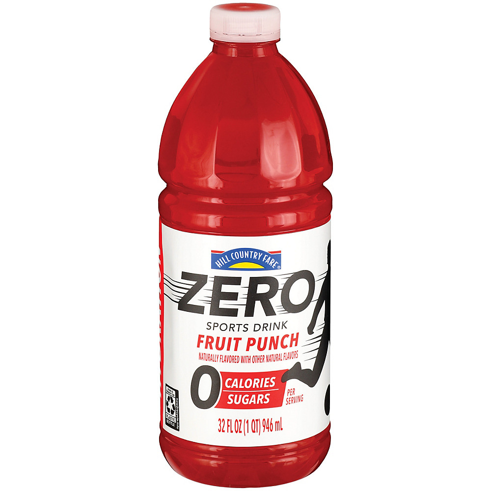 Calories in Hill Country Fare Fruit Punch Zero Sports Drink, 32 oz