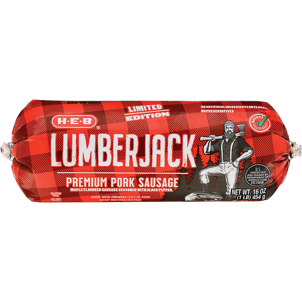 Calories in H-E-B Lumberjack Breakfast Pork Sausage, 16 oz