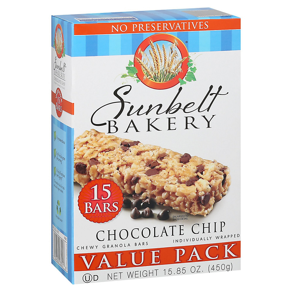 Calories in Sunbelt Bakery Chocolate Chip Granola Bars, 15 ct